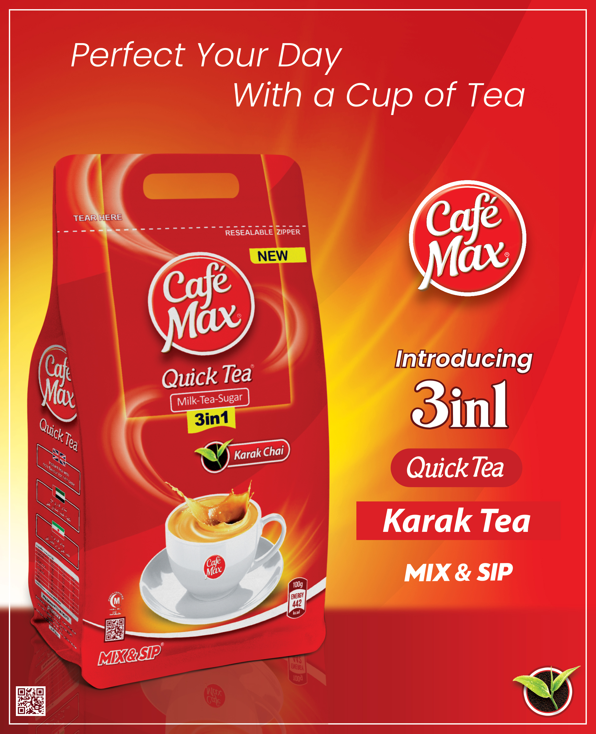 Café Max Karak Tea 3 in 1 instant tea
