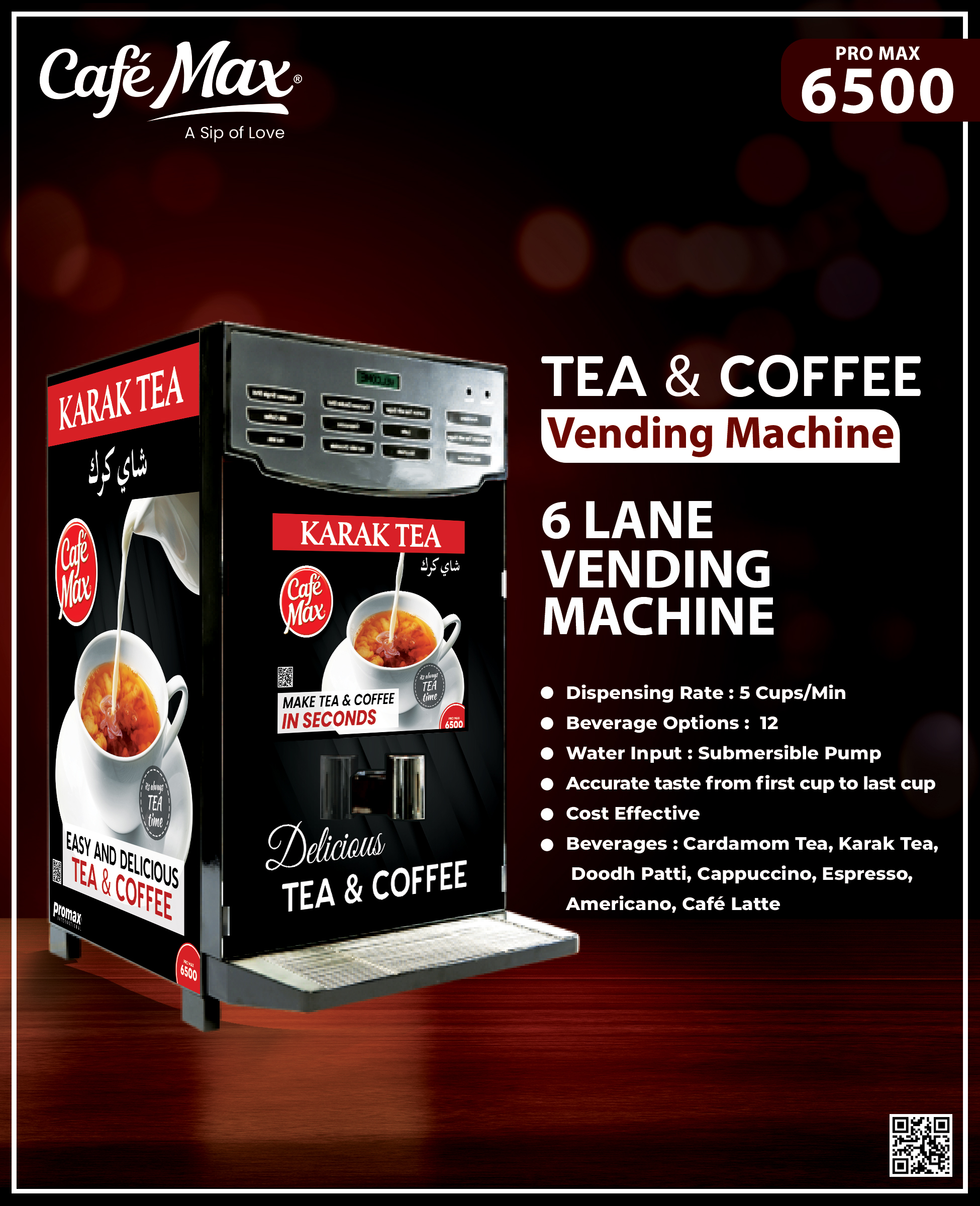 Promax 6500 vending machine Cafemax